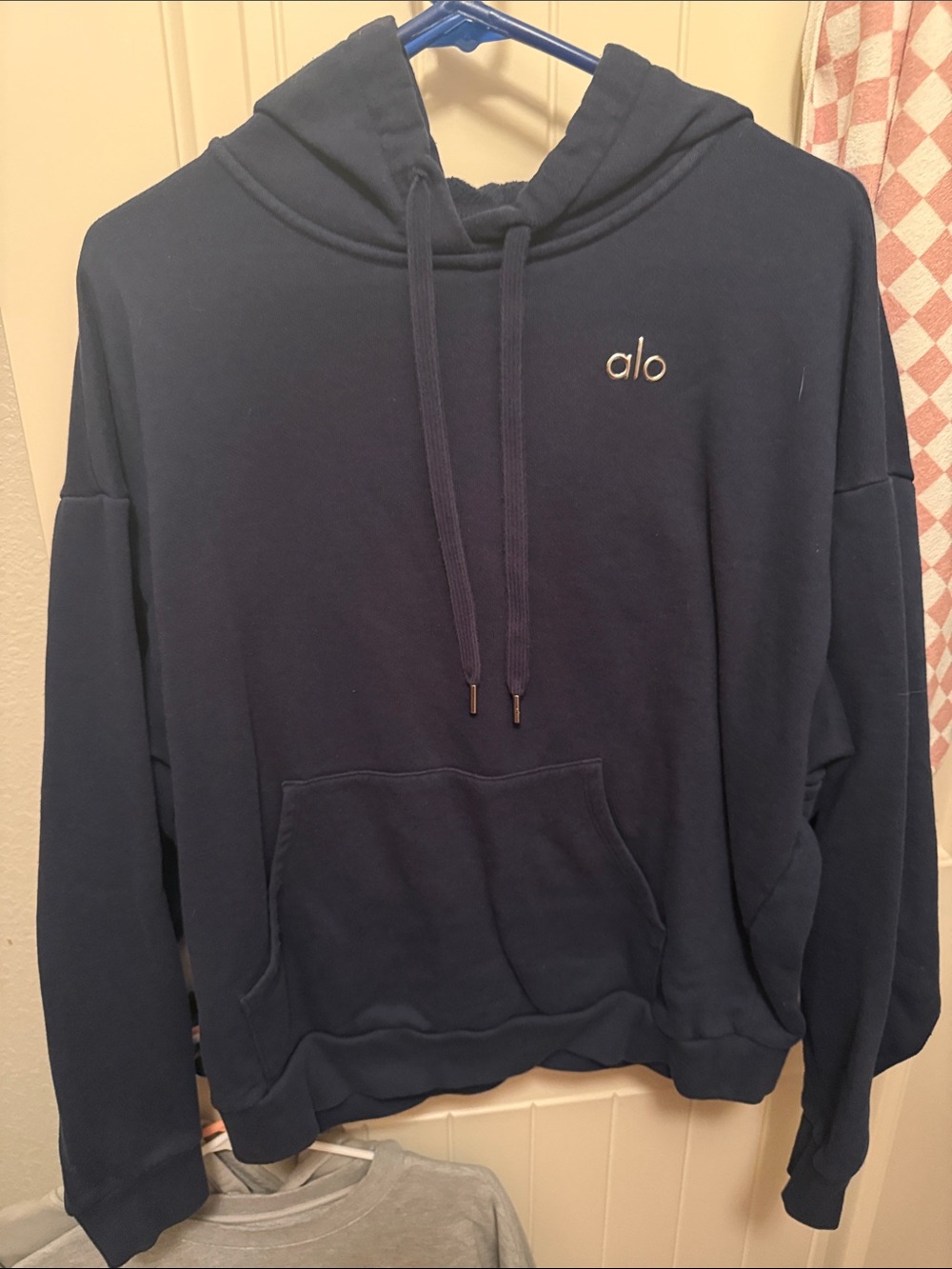 ALO Yoga Navy Blue Pullover Hoodie